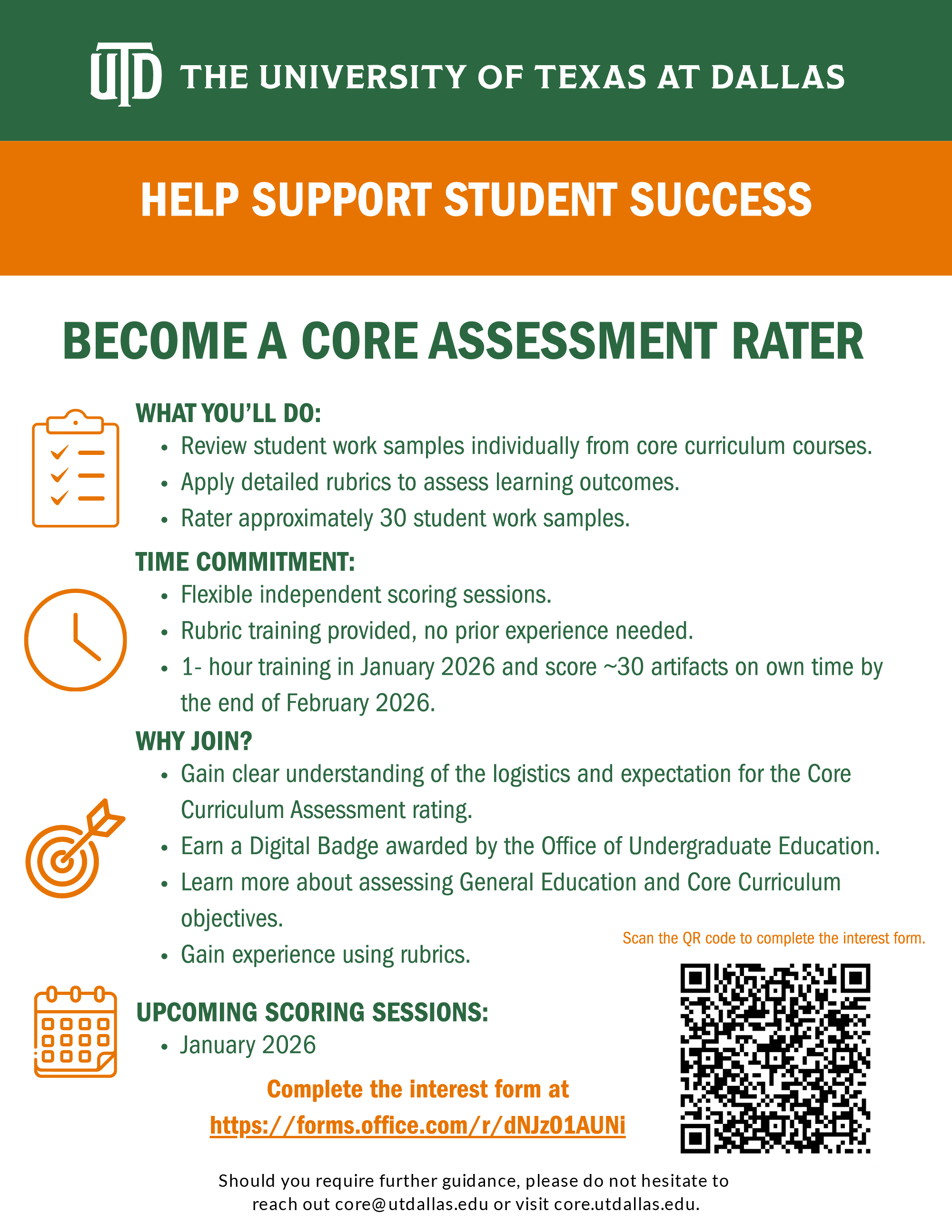 Become a Core Assessment Rater Flyer